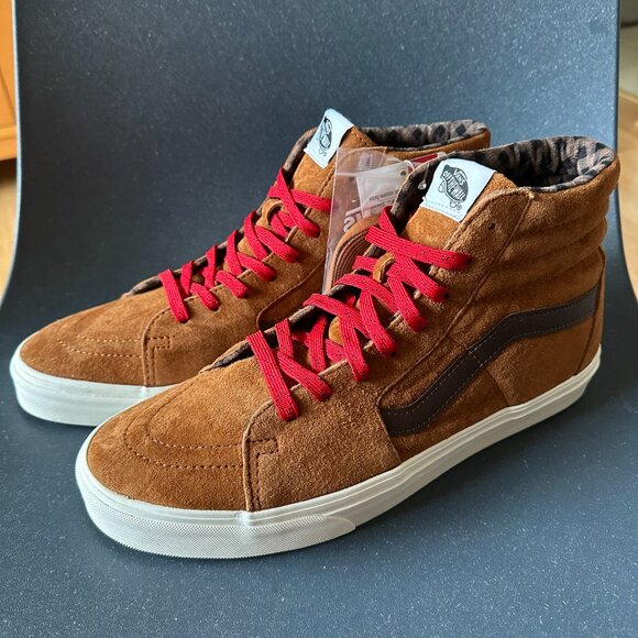 NEW Vans Sk8-Hi Suede Shoe  - Glazed Ginger Brown - Men's 12 - Picture 5 of 12